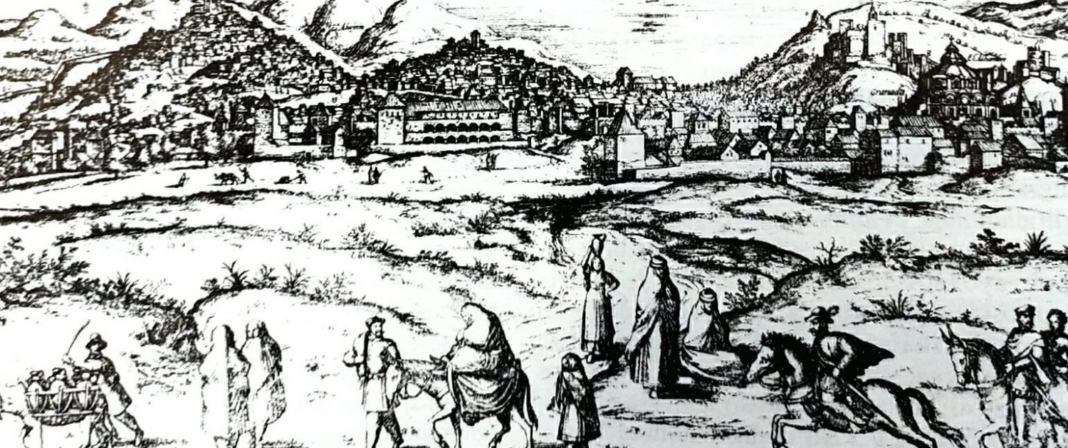 Grabado de Hoefnagle para la obra Civitatis Orbis Terrarum 1563. Historia de Granada Grabado de Hoefnagle para la obra Civitatis Orbis Terrarum 1563