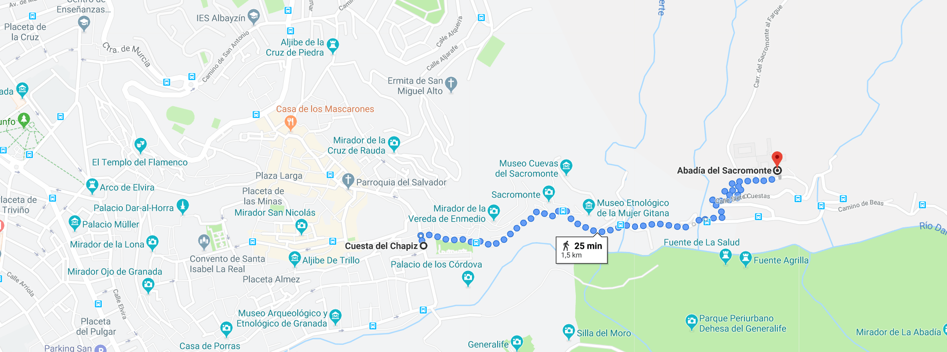Mapa del Sacromonte Mapa del Sacromonte